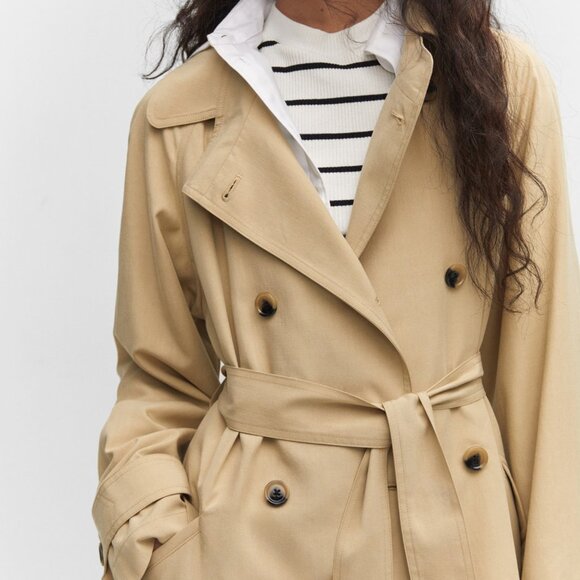 Fluid Tencel Trench Coat - Picture 1 of 7